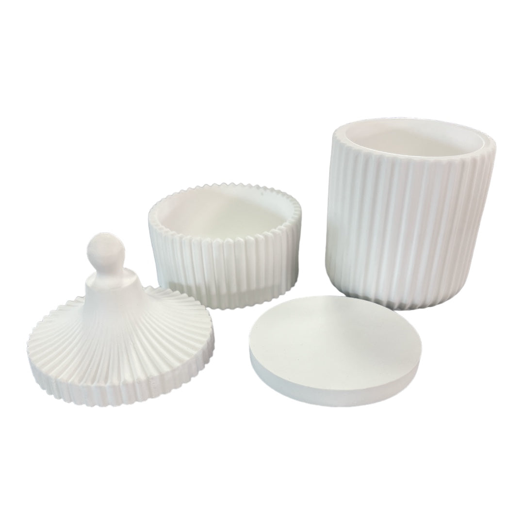 Fluted Containers Molds Set of 2