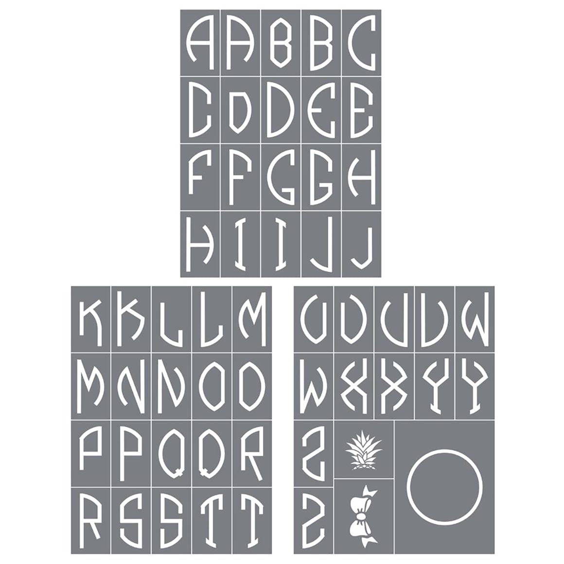 Monogram - Alphabet Mesh Stencil 9x12