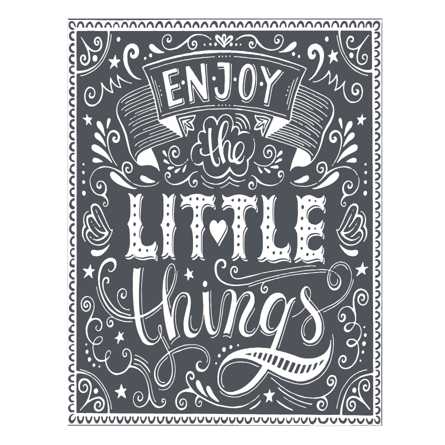 Enjoy the Little Things - Mesh Stencil 8.5x11