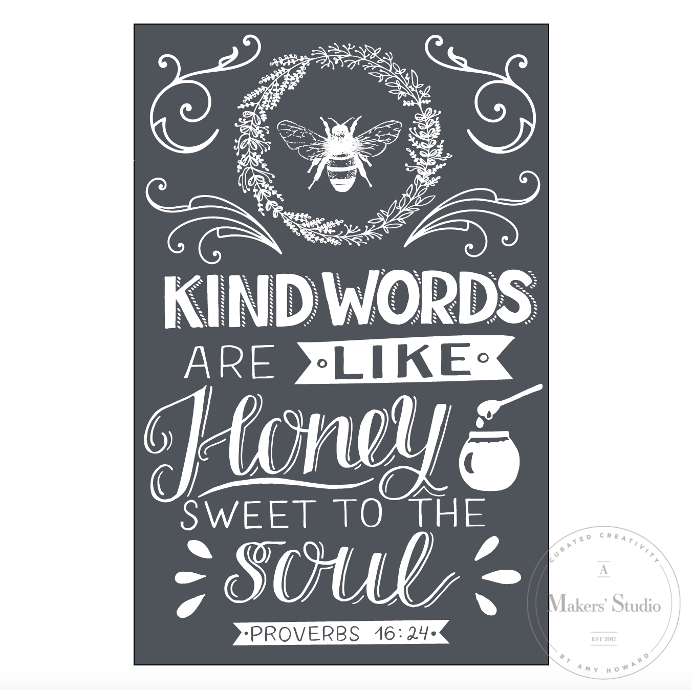 Kind Words - Mesh Stencil 5.5x8.5