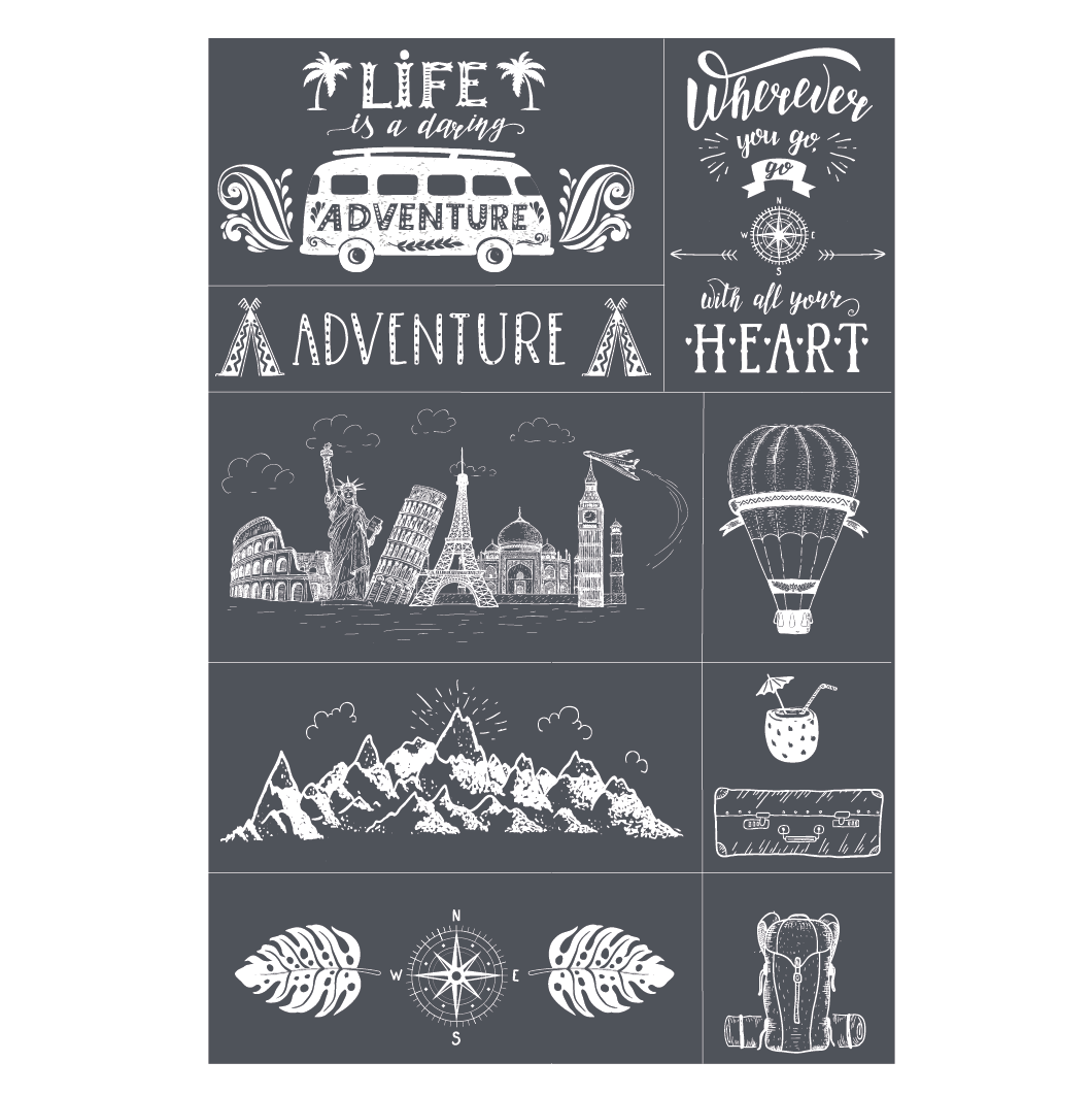 Life is a Daring Adventure - Mesh Stencil 12x18