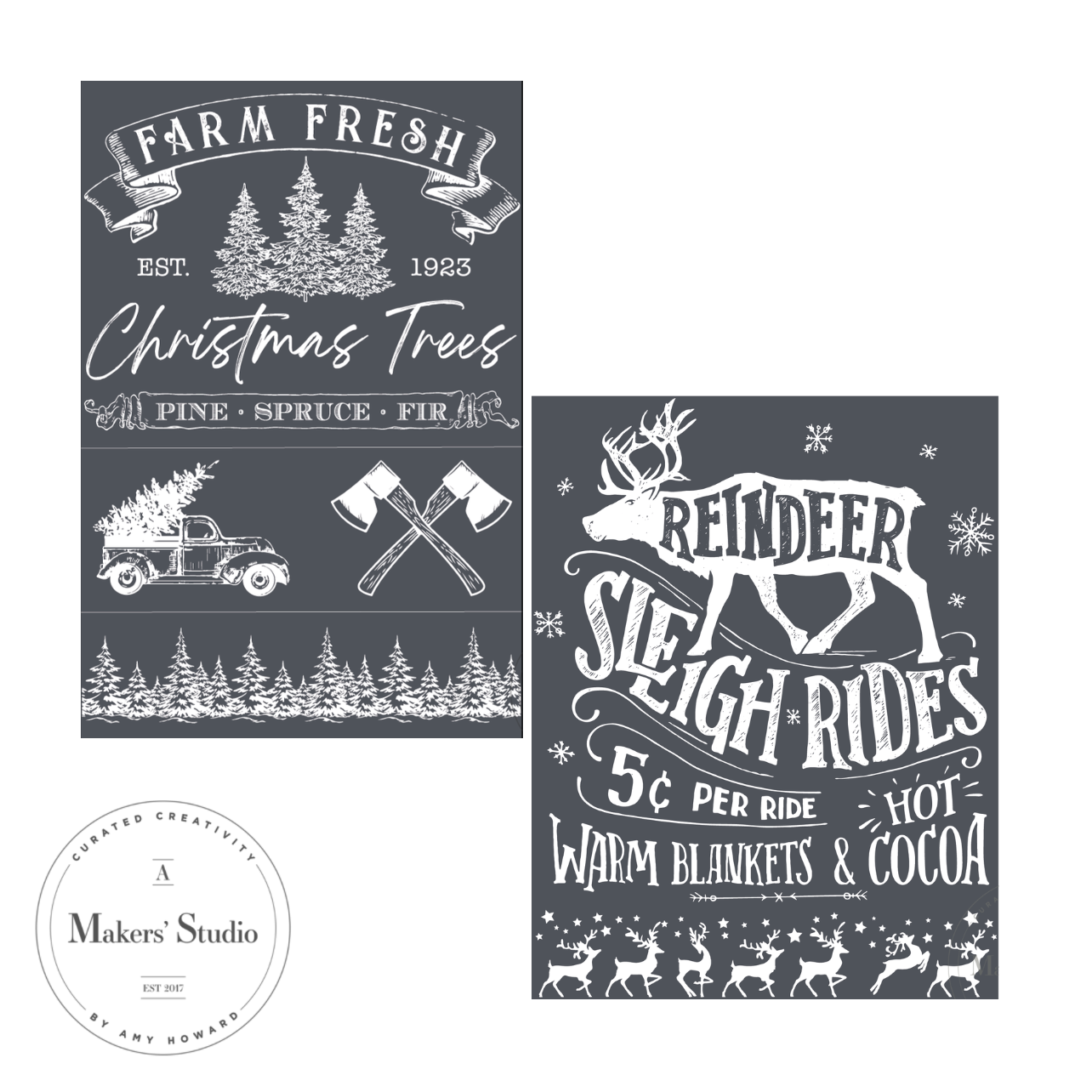 Oh What Fun + Fresh Cut Stencil Bundle