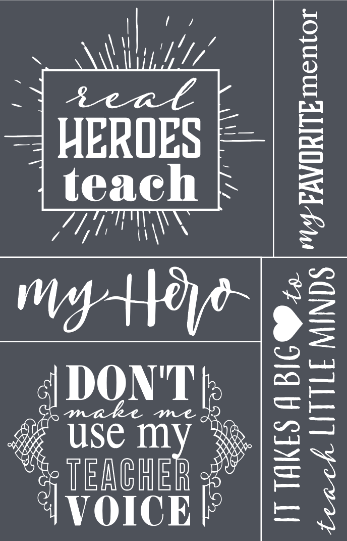 Real Heroes Teach - Mesh Stencil 2 pack 5.5x8.5