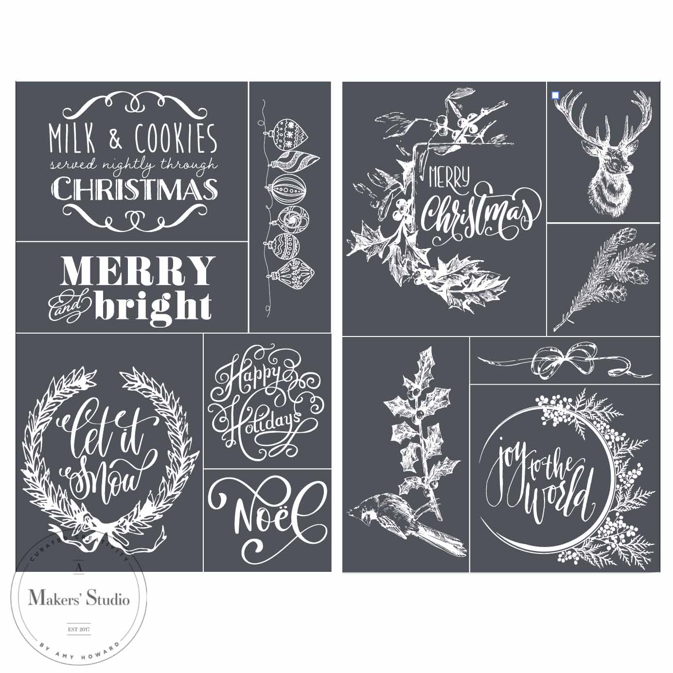 Milk & Cookies - Mesh Stencil 2 Pack 5.5x8.5