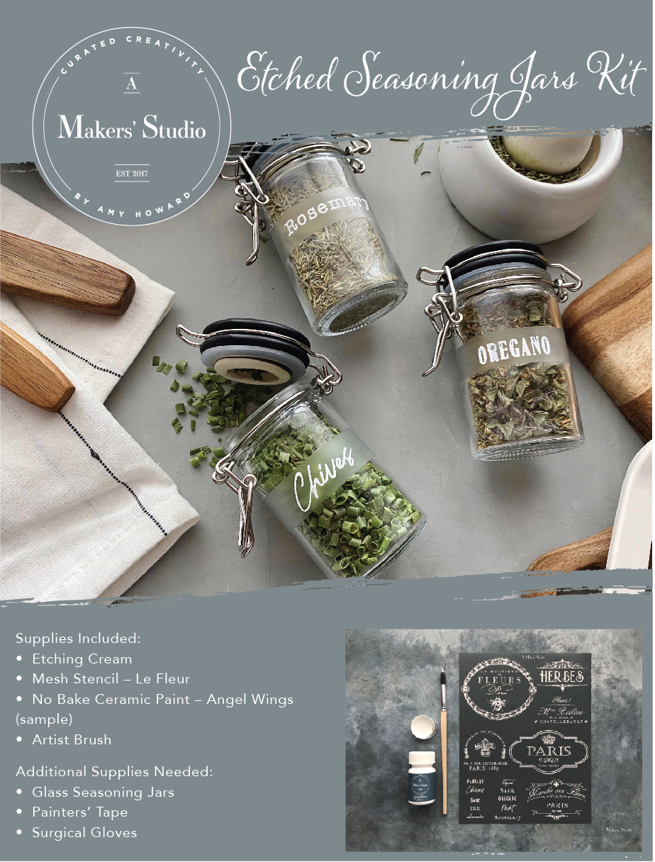 Etched Seasoning Jars Kit