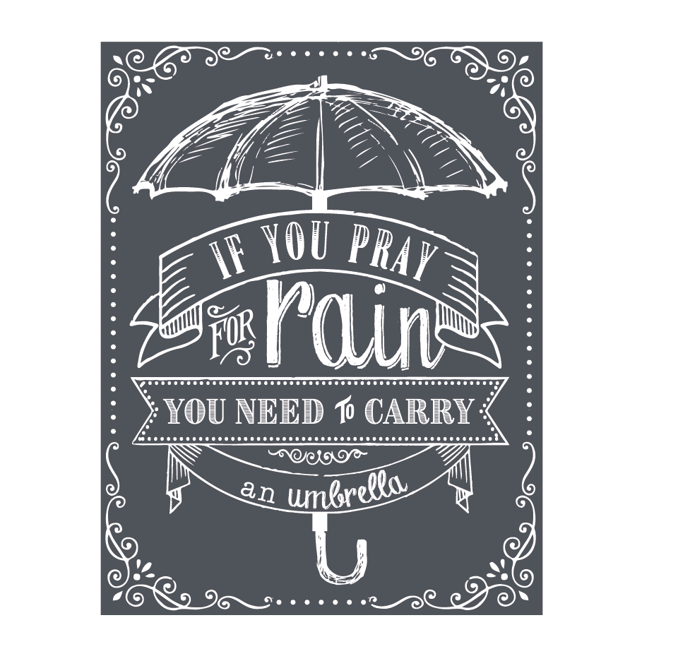 Pray for Rain - Mesh Stencil 8.5x11